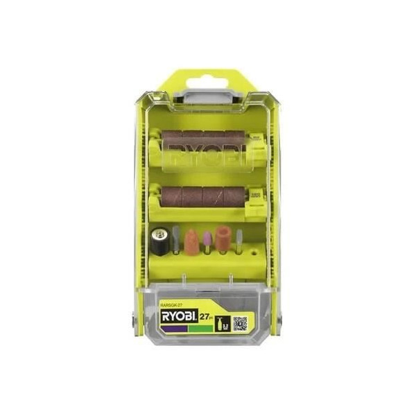 RYOBI - Coffret 27 pcs ponçage / meulage - RARSGK-27