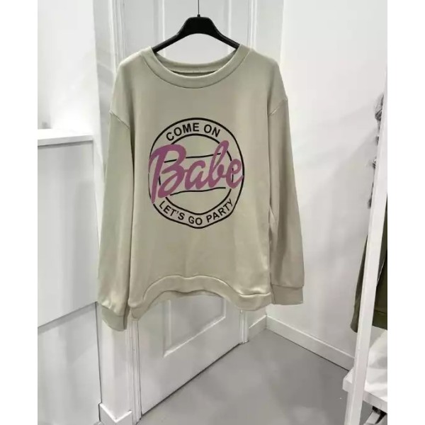 Sweat fashion “Babe” beige TU
