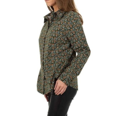 Blouse Femme chemisier fleurs vert