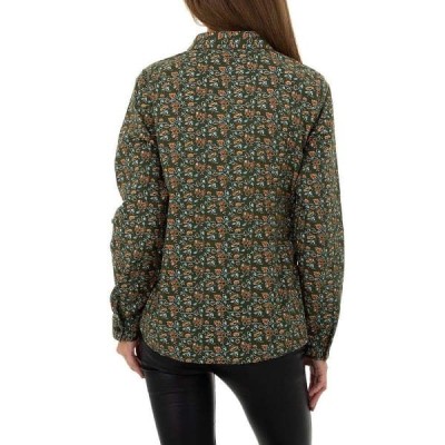 Blouse Femme chemisier fleurs vert