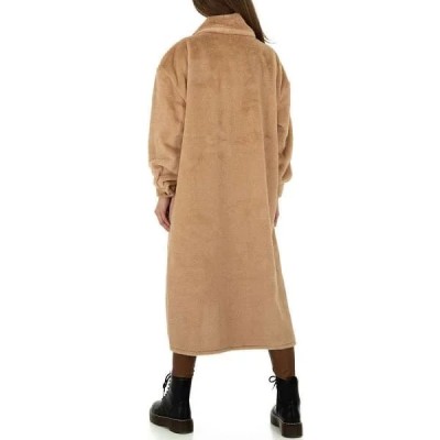 Manteau Femme façon velours beige – TU Manteau Femme façon velours beige – TU