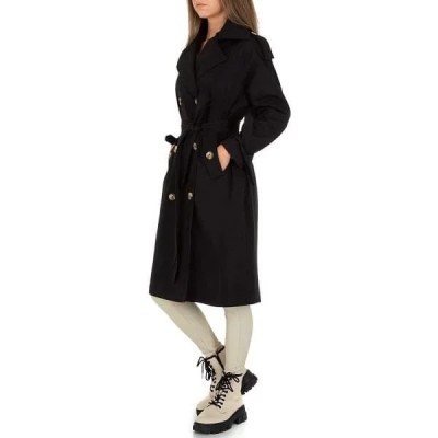 Manteau Femme long Trenchcoat noir – S Manteau Femme long Trenchcoat noir – S