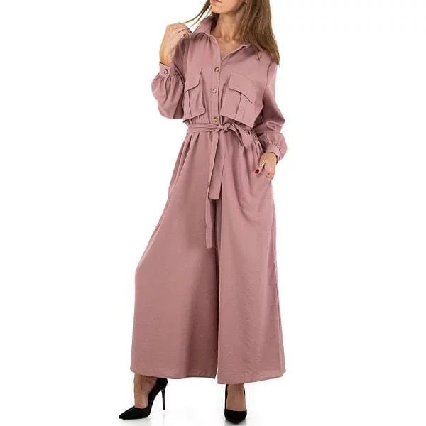 Combinaison Femme taille haute ample rose – M/L