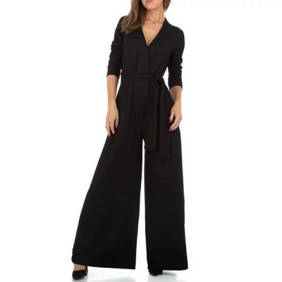 Combinaison Femme cache cœur évasée noir – M