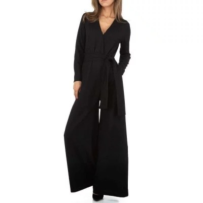 Combinaison Femme cache cœur évasée noir – M