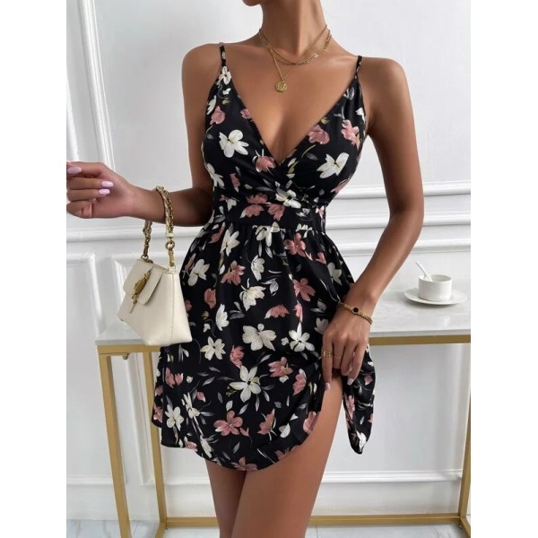 Robe Shein à fines brides à imprimé floral taille 38