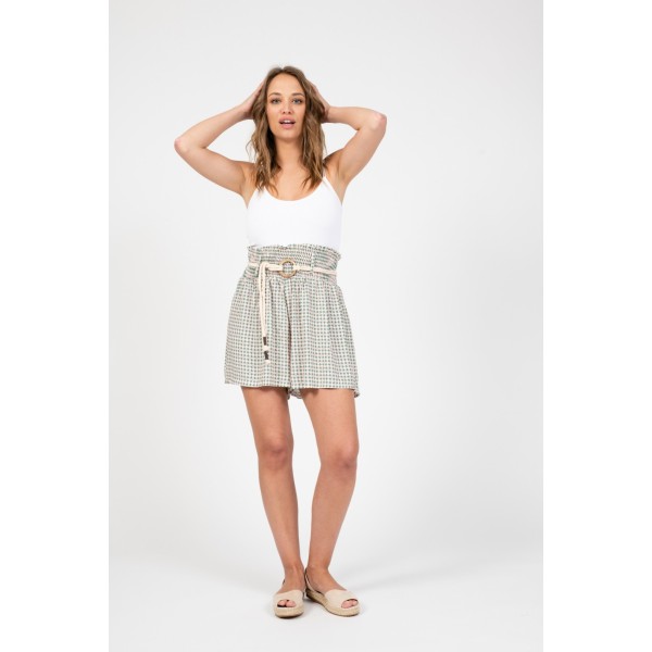 Short imprimé ceinture corde rush TU