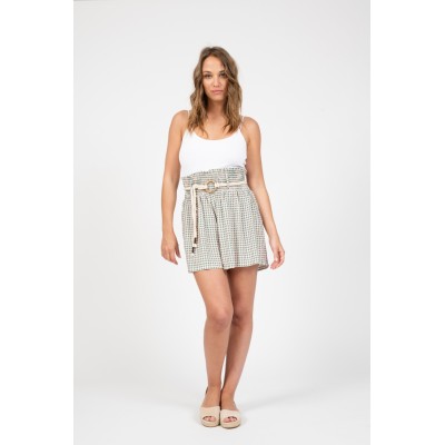 Short imprimé ceinture corde rush TU