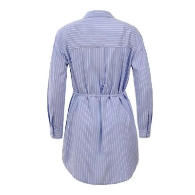 Robe enfant type chemise rayures bleu – 152