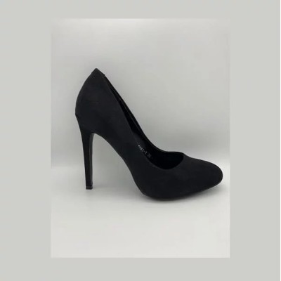 Escarpins talons haut effet velours noir