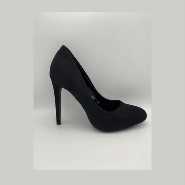 Escarpins talons haut effet velours noir