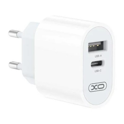 Chargeur mural XO L97, 1x USB, USB-C Blanc Chargeur mural XO L97, 1x USB, USB-C Blanc