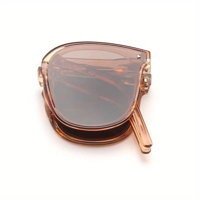 Lunettes de soleil Mixte à monture carrée pliable UV400 marron Lunettes de soleil Mixte à monture carrée pliable UV400 marron