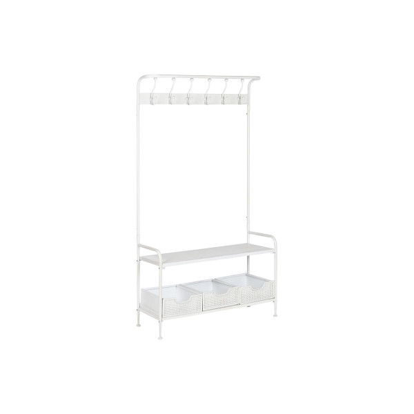 Meuble d'Entrée avec Tiroirs Home ESPRIT Blanc Métal 110 x 36 x 186 cm