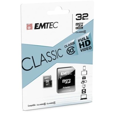 Carte mémoire EMTEC MicroSDHC Classic 32Go Carte mémoire EMTEC MicroSDHC Classic 32Go