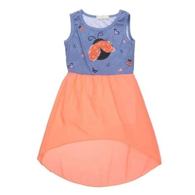 Robe enfant voile léger coccinelle coral