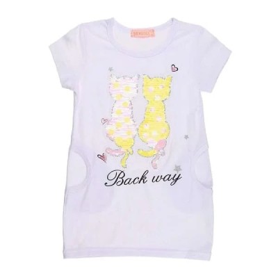 Robe enfant cat back way blanc