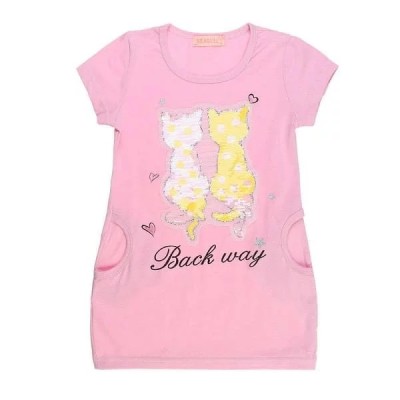 Robe enfant cat back way rose