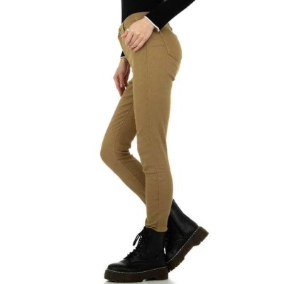 Jeans Femme push up taille haute camel