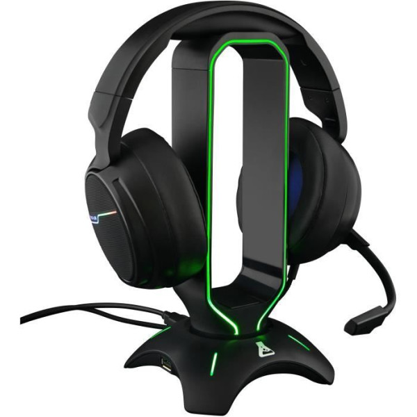 THE G-LAB K-STAND-RADON Stand universel RGB pour casque gaming avec 2 ports USB
