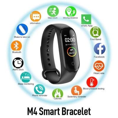 Bracelet connecté Smart Band M4 noir Bracelet connecté Smart Band M4 noir