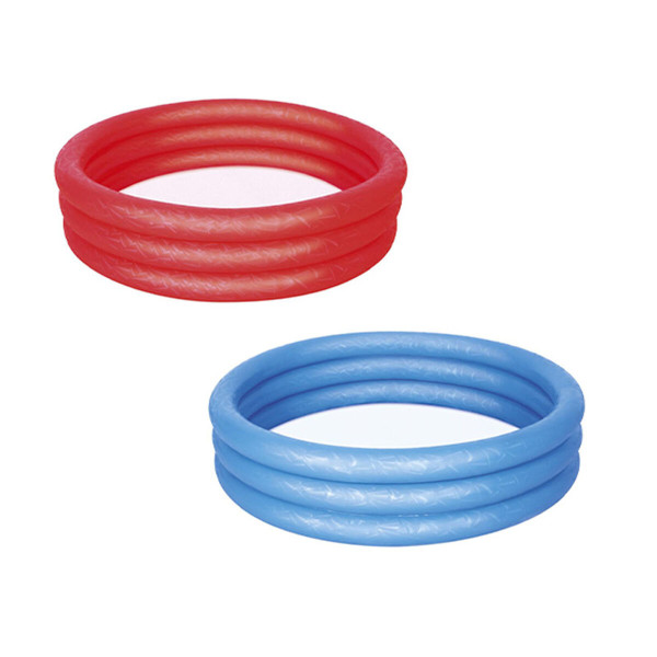Bestway Piscine Gonflable Enfantine 3 Anneaux Eco Couleur Assortie 122x25 cm 2 Ans Jardin 51025