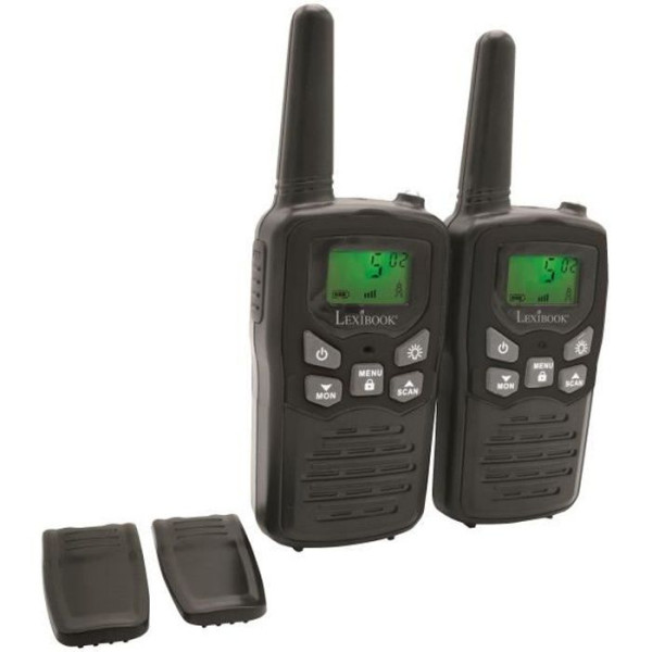 LEXIBOOK Talkie-Walkies noirs 8 kilometres de portée