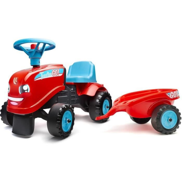 Porteur avec remorque - FALK - Tractor Go - Des 12 mois - 100% Fabriqué en France - 40% de plastique recyclé