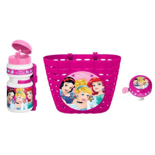 STAMP - DISNEY PRINCESSES - Combo Corbeille  Bidon  Sonnette - Fille - A partir de 3 ans