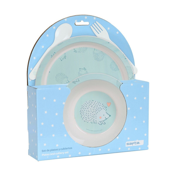 Ensemble Vaisselle pour Enfants Safta Erizo Polyuréthane (4 Pièces)