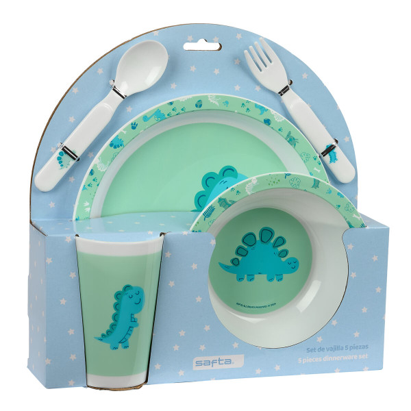 Set de vaisselle pour enfants Safta Dino Polyester 26 x 26 x 9 cm
