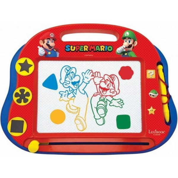 SUPER MARIO - Ardoise magique format A5 avec accessoires magnétiques pour dessiner en couleurs - LEXIBOOK