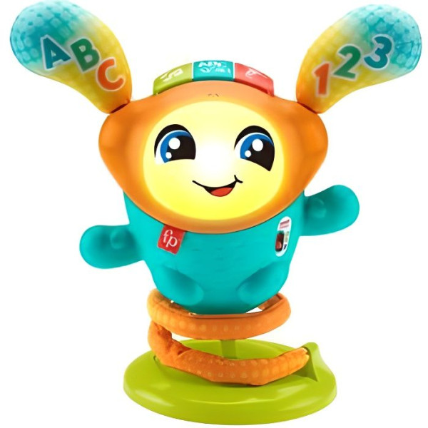 Jouet d'éveil musical - Fisher Price - DJ Le Robot Danseur a Rebond - 75 chansons et sons - Multicolore