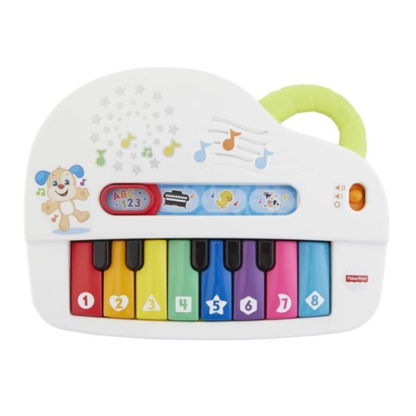 FISHER-PRICE - Mon Piano Rigolo - Piano électronique bébé - 60 musiques  phrases - 6 mois et 