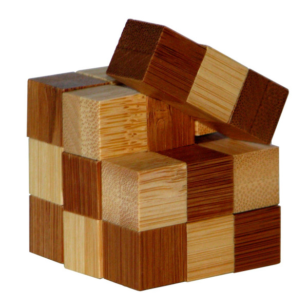3D Bamboo Brain puzzle Snake Cubes **