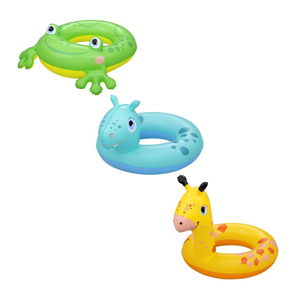Bestway Flotteur Gonflable Animaux Assortis 64x60/68x66/73,5x66 cm 3 à 6 Ans Piscine