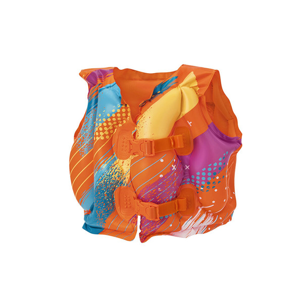 Bestway Manchons Gonflables Textile Doux Sécurité Bébé Couleur Assortie UPF 50 38x14cm 1-3 Ans Plage et Piscine 32182