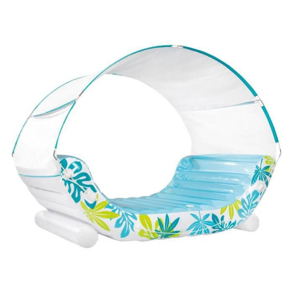 Matelas gonflable de piscine - INTEX - Lounge Hamac Tropical - Bleu - Extérieur - 224 x 150 x 165 cm