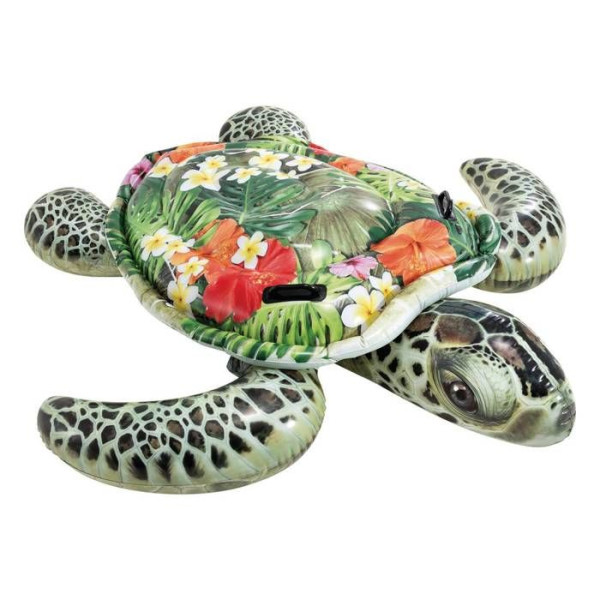 Bouée gonflable Tortue de Mer a Chevaucher - INTEX - Design réaliste - Pour enfants a partir de 3 ans