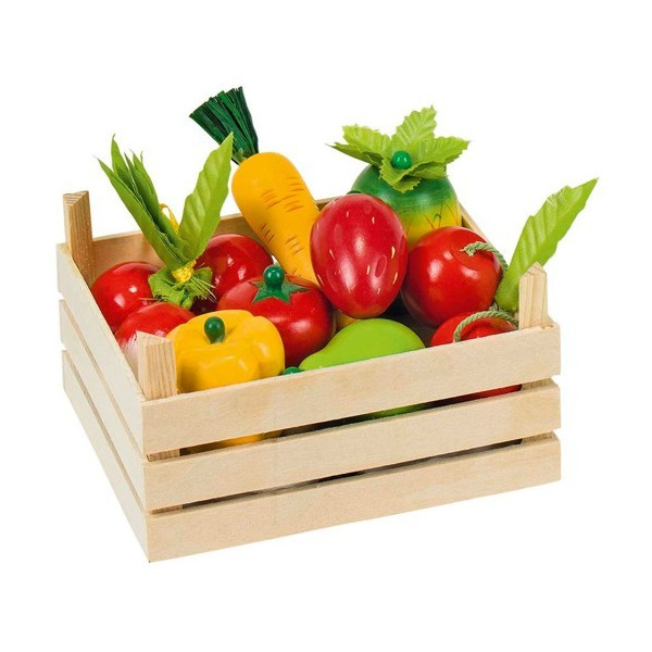 Fruits et légumes dans une cagette