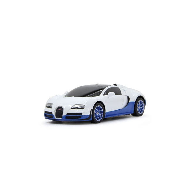 Voiture rc bugatti veyron blanche et bleue 1:24
