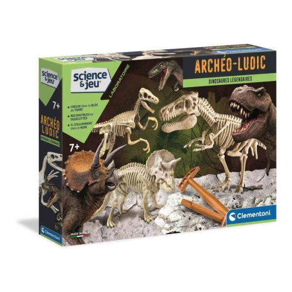 Clementoni - Science  Jeu - Archéo Ludic - Dinosaures légendaires