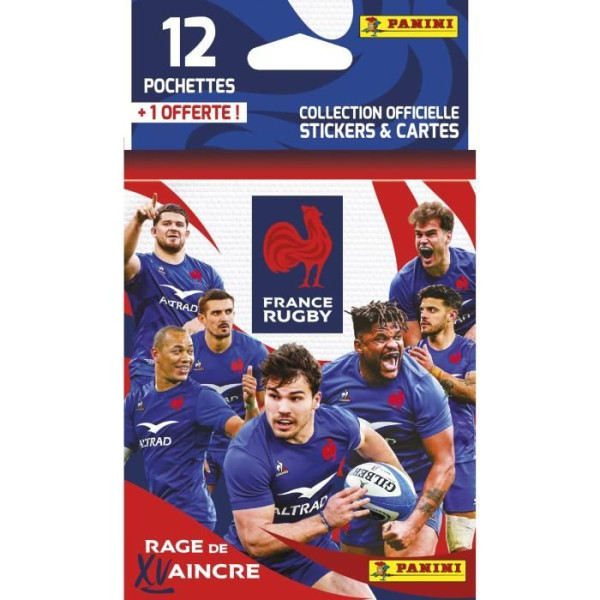 Collection officielle de stickers et de cartes RUGBY EDF - Blister 121 pochettes PANINI