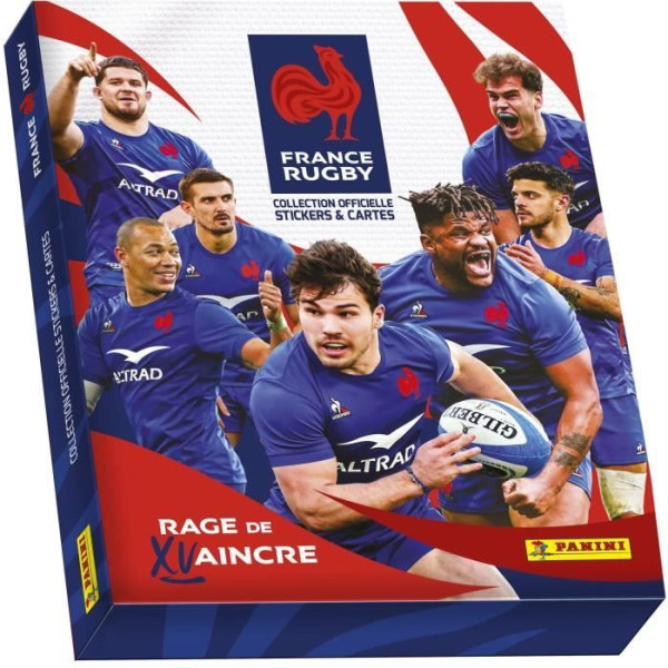 Coffret Collector Rugby Equipe de France-Rage de Vaincre 1 Album  18 Pochettes  3 Cartes Edition Limitée - PANINI