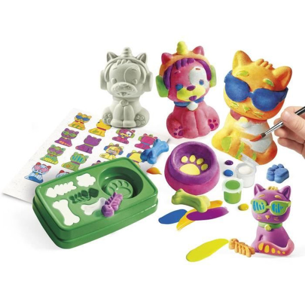 Coffret création d'animaux en plâtre - CLEMENTONI - Loisirs Créatif - Fabriqué en Italie