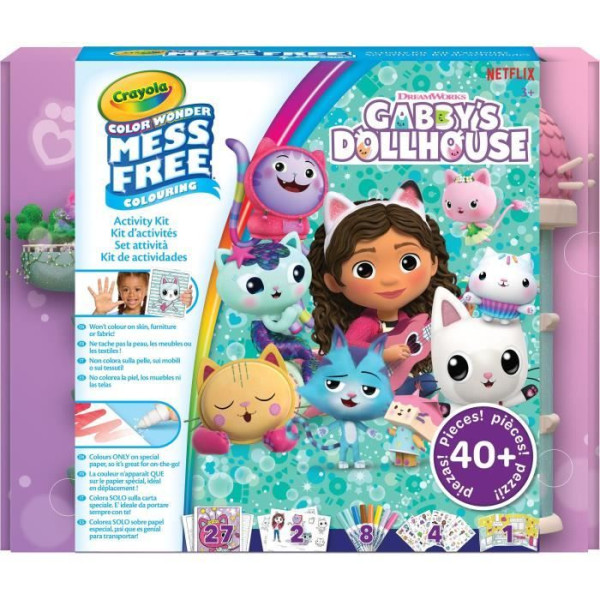 Coloriage - CRAYOLA - Color Wonder Activity Kit Gabby's Dollhouse - Coffret d'activités colorées Des 3 ans