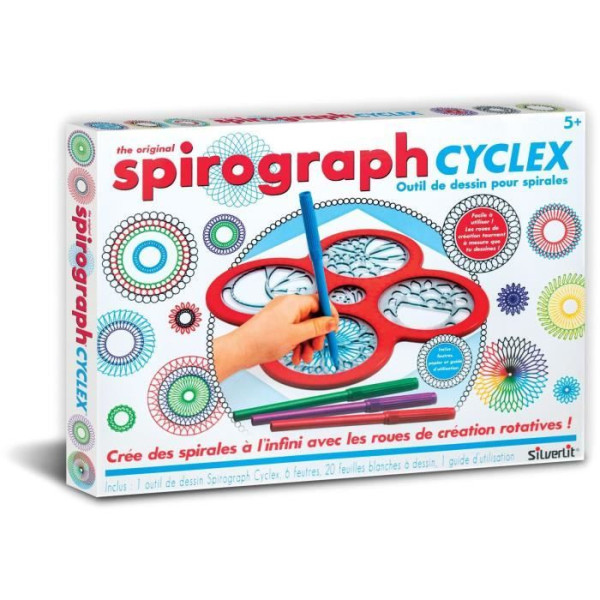 Coffret Cyclex - SPIROGRAPH - Création de spirales a l'infini avec les roues rotatives 