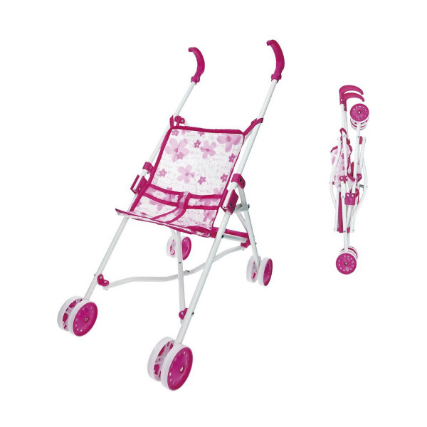 Poussette pour poupées Reig 25,5 x 41,5 x 55,5 cm Rose Pliable