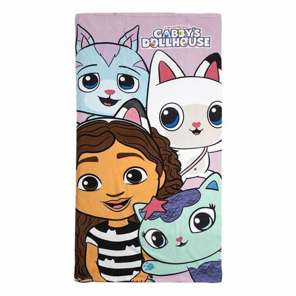 Serviette de plage Gabby's Dollhouse 70 x 140 cm