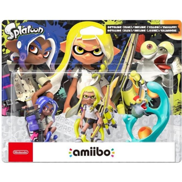Pack Amiibo - Collection Splatoon 3 - Octaling (Bleu)  Inkling (Jaune)  Salmioche
